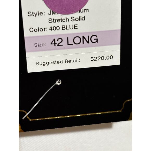 New Haggar Men’s Premium Stretch Blazer Suit Jacket Blue Slim Fit 42L work Class - Picture 4 of 12